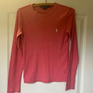 Ralph Lauren Sport pink long sleeve shirt Small